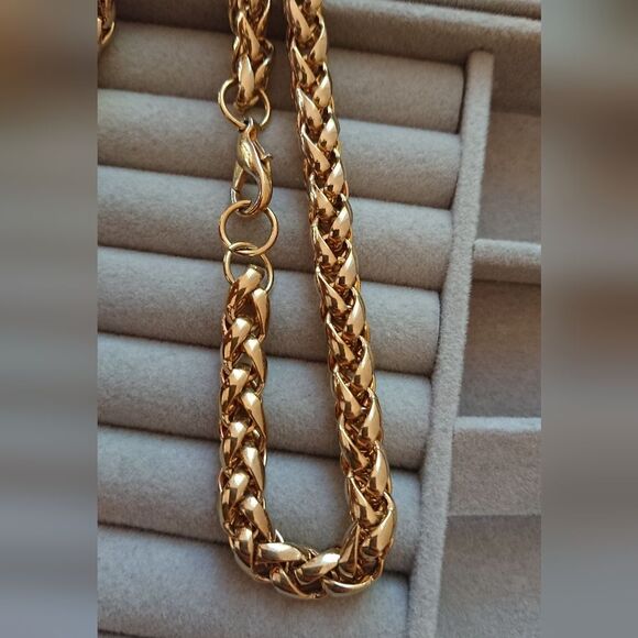 Craft OVERSIZED Chunky Rope Chain Amber Necklace - Picture 3 of 15